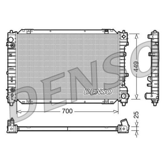 DRM10087 - Radiaator, mootorijahutus 