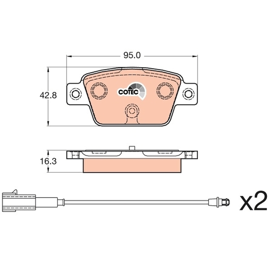 GDB2054 - Brake Pad Set, disc brake 