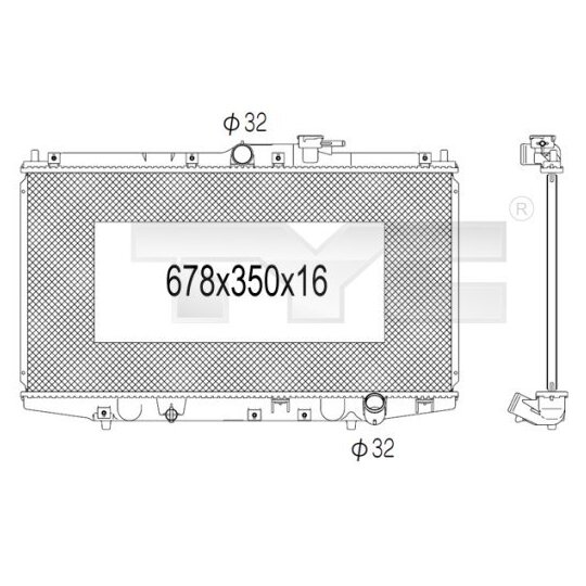 712-1002 - Radiator, engine cooling 