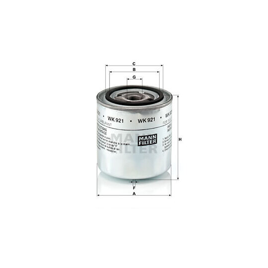 WK 921 - Fuel filter 