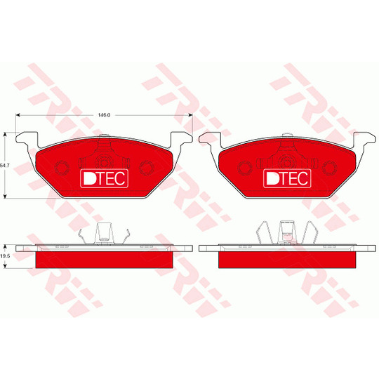 GDB1984DTE - Brake Pad Set, disc brake 