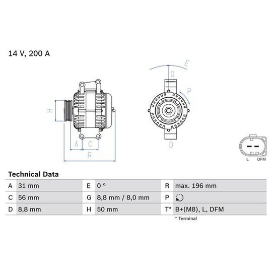 0 986 046 320 - Alternator 