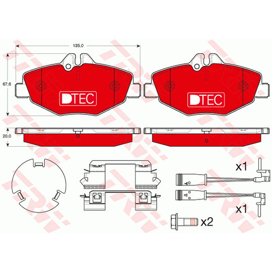 GDB1542DTE - Brake Pad Set, disc brake 