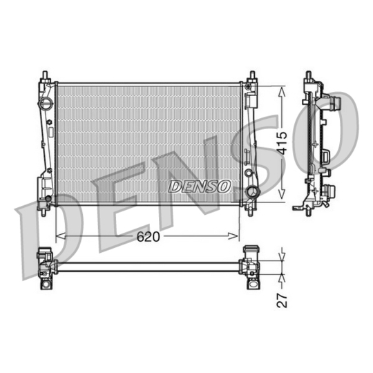 DRM09110 - Radiaator, mootorijahutus 