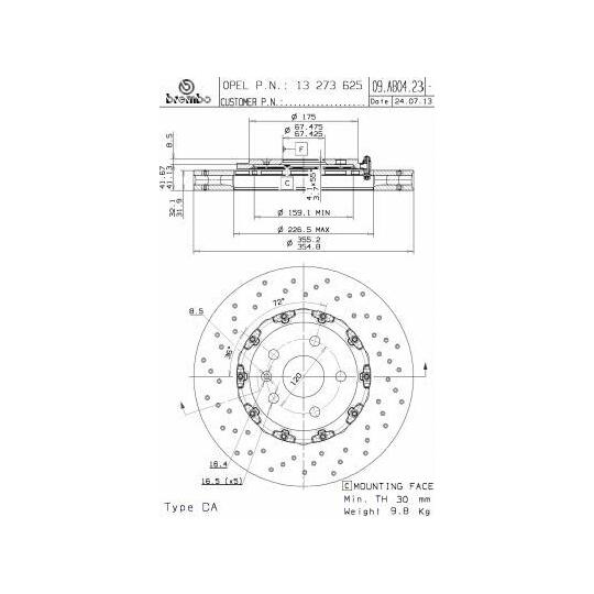 09.A804.23 - Brake Disc 