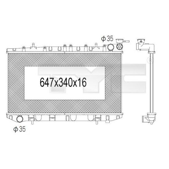 724-1012 - Kylare, motorkylning 