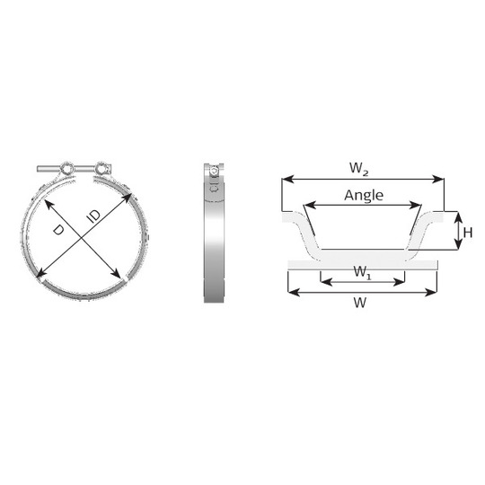 21896 - Clamp, exhaust system 