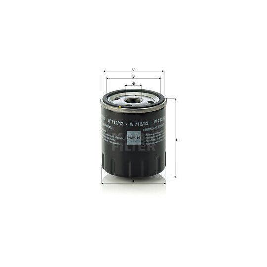 W 712/42 - Oil filter 