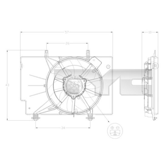 810-0042 - Ventilaator, mootorijahutus 