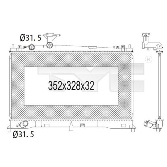 720-1004 - Radiator, engine cooling 