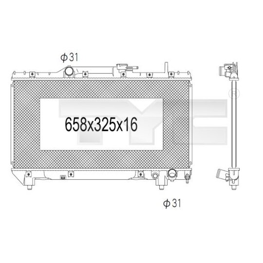 736-1001 - Radiator, engine cooling 