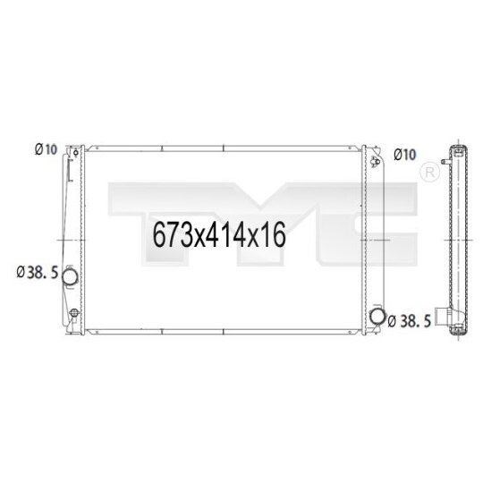 736-1015 - Radiator, engine cooling 