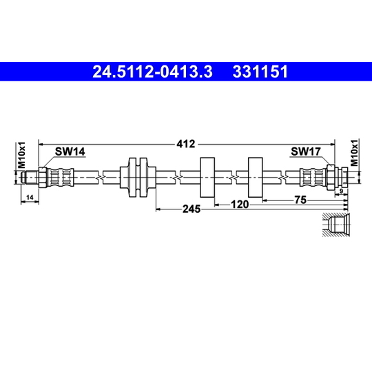 24.5112-0413.3 - Bromsslang 