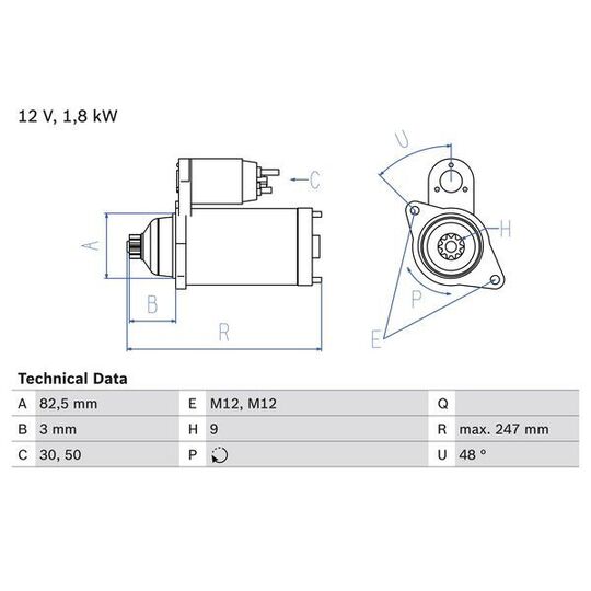 0 986 020 370 - Startmotor 