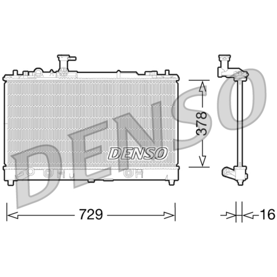 DRM44026 - Radiaator, mootorijahutus 