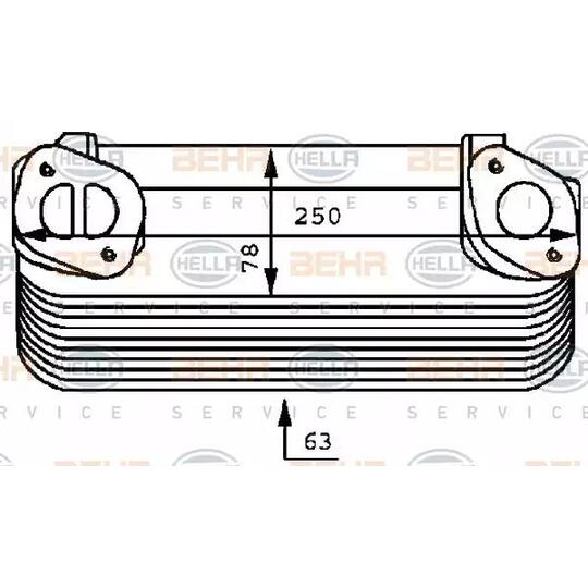 8MO 376 725-031 - Õliradiaator, mootoriõli 