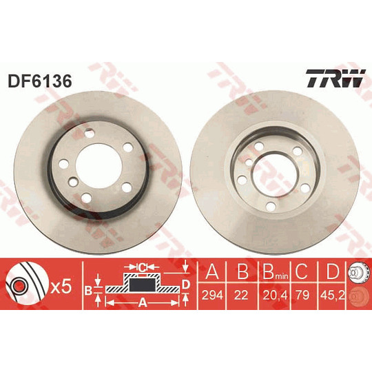 DF6136 - Brake Disc 