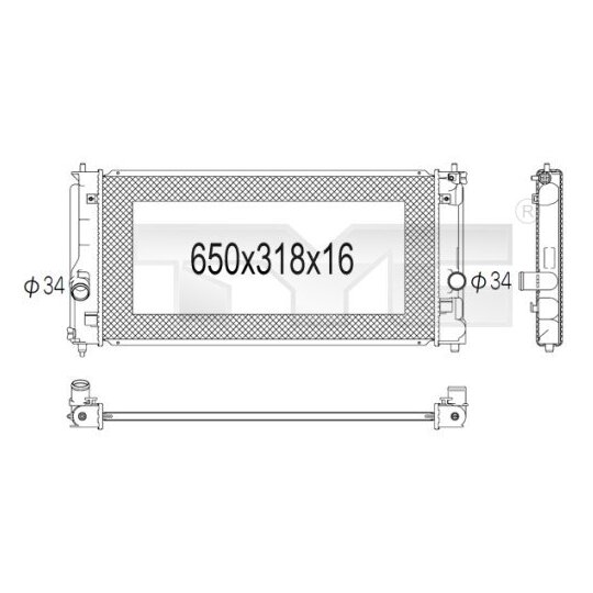 736-1021 - Radiaator, mootorijahutus 