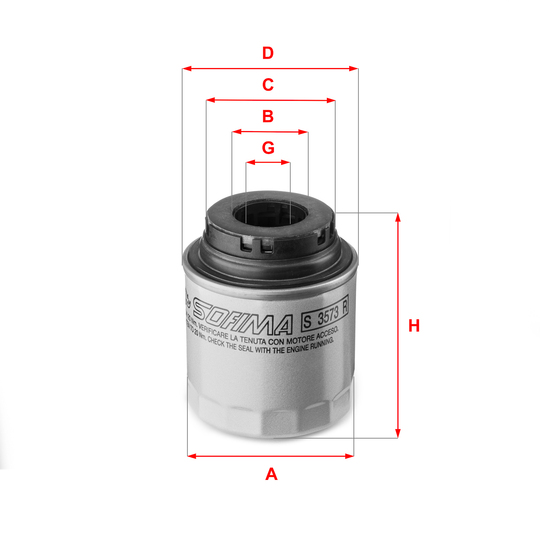 S 3573 R - Oil filter 