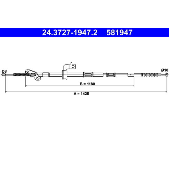 24.3727-1947.2 - Cable, parking brake 