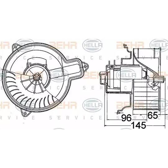 8EW 009 158-101 - Interior Blower 