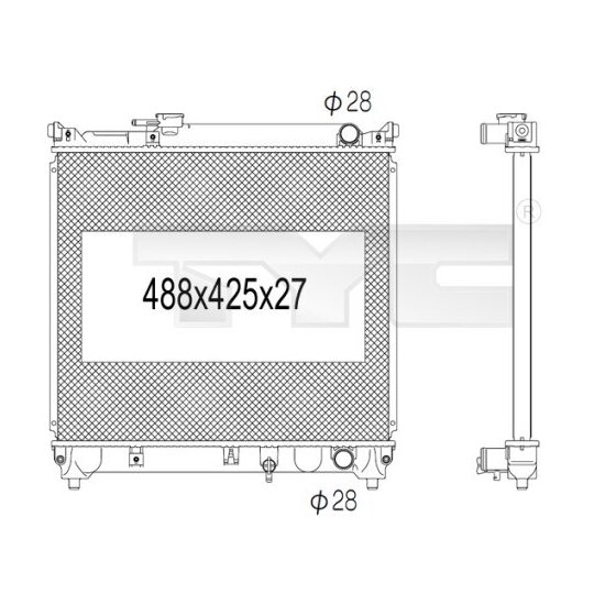 735-1007 - Radiator, engine cooling 