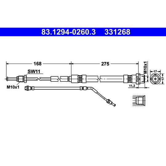 83.1294-0260.3 - Brake Hose 