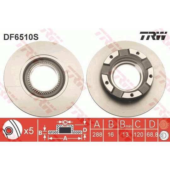 DF6510S - Brake Disc 