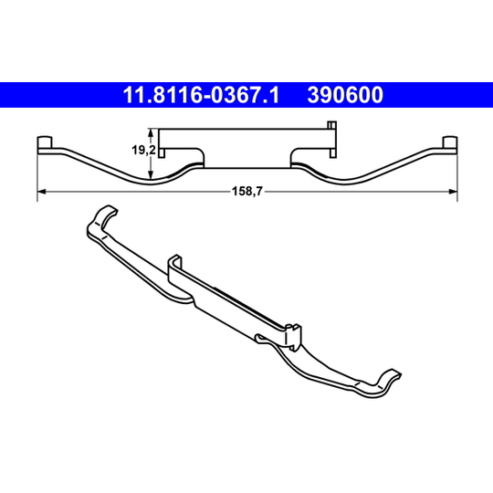 11.8116-0367.1 - Spring, brake caliper 