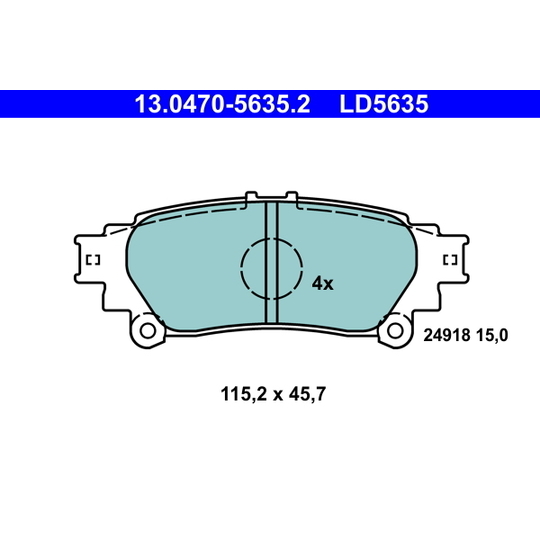 13.0470-5635.2 - Brake Pad Set, disc brake 