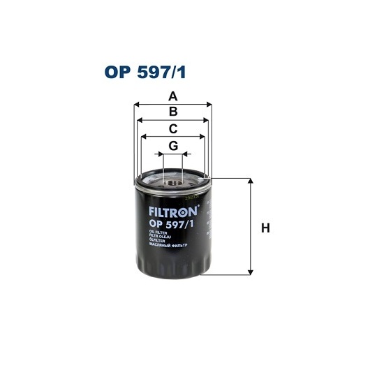 OP 597/1 - Oil filter 