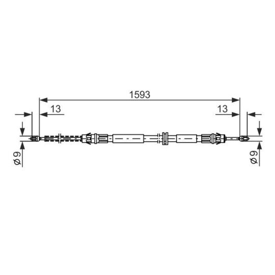 1 987 477 374 - Cable, parking brake 