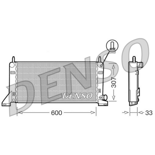 DRM10020 - Radiator, engine cooling 