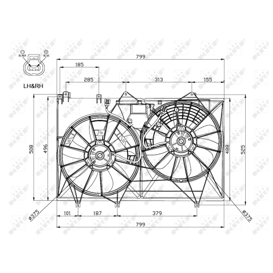 47579 - Fan, radiator 