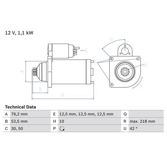 0 986 020 240 - Startmotor 