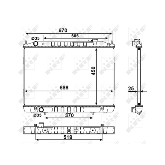 58418 - Radiator, engine cooling 