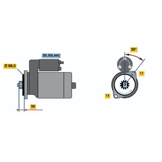 0 001 124 022 - Startmotor 