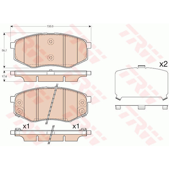 GDB3553 - Brake Pad Set, disc brake 