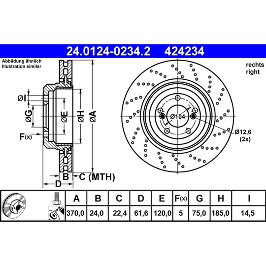 24.0124-0234.2 - Brake Disc 