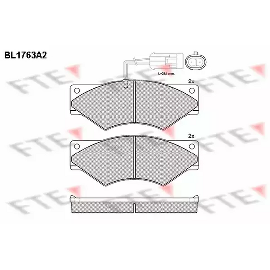 BL1763A2 - Brake Pad Set, disc brake 