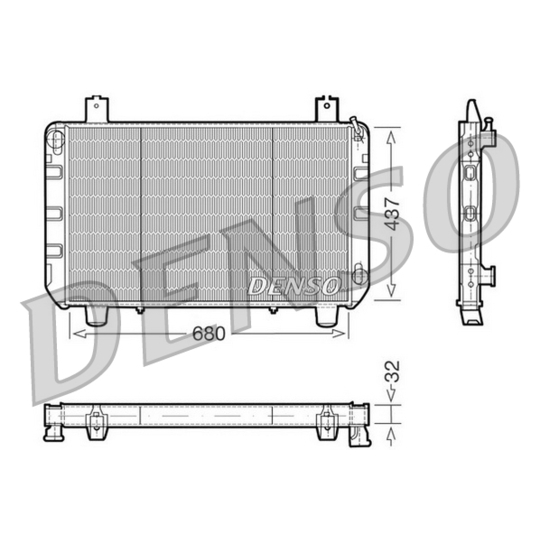 DRM10095 - Radiaator, mootorijahutus 