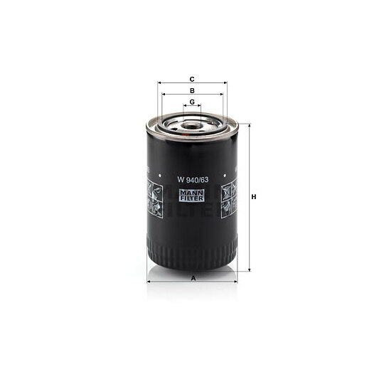 W 940/63 - Oil filter 