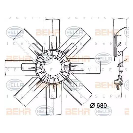 8MV 376 727-021 - Fan Wheel, engine cooling 