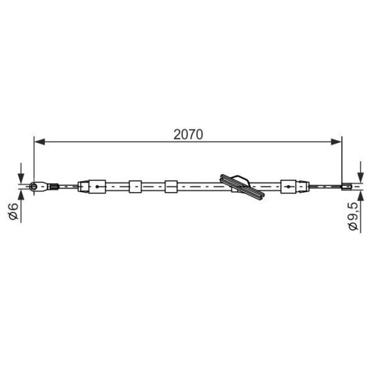 1 987 477 700 - Cable, parking brake 