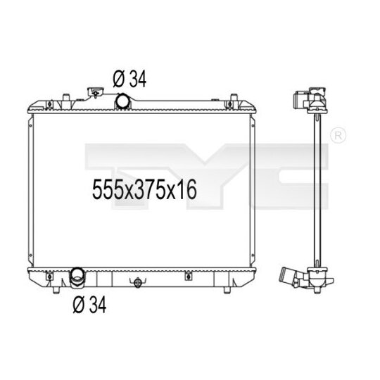 735-1003 - Kylare, motorkylning 