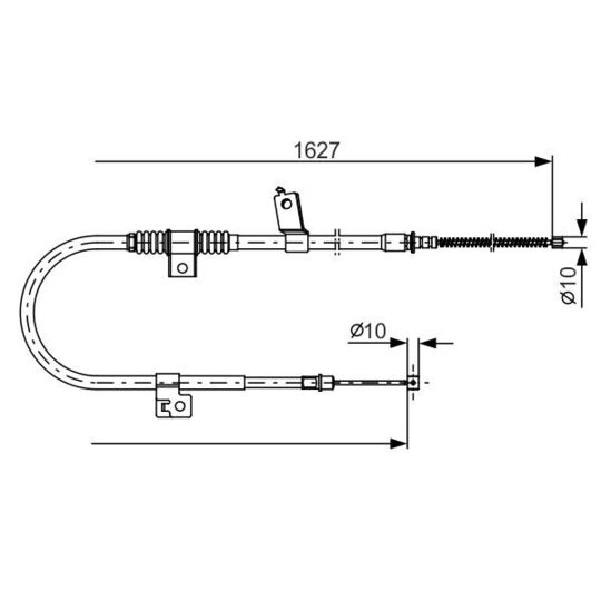 1 987 482 274 - Cable, parking brake 