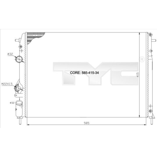 728-0011 - Radiator, engine cooling 