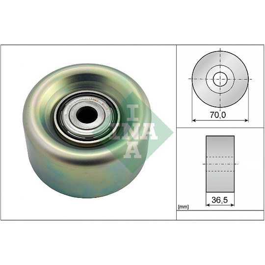 532 0780 10 - Deflection/Guide Pulley, v-ribbed belt 