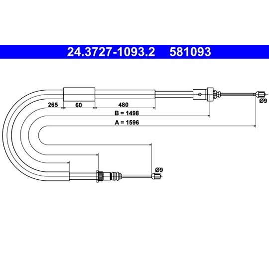 24.3727-1093.2 - Cable, parking brake 