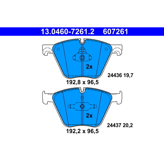 13.0460-7261.2 - Brake Pad Set, disc brake 